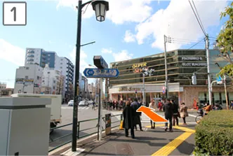 新中野駅からお越しの場合