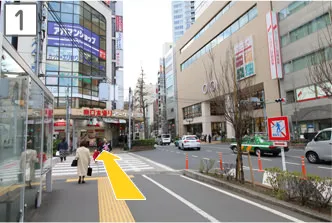 JR線、地下鉄東西線中野駅からお越しの場合